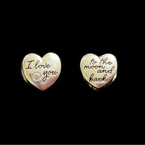 I Love You to the Moon and Back Sterling Silver Charm for Pandora Bracelets